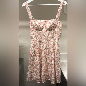 Floral Bustier/Balconette Mini Dress